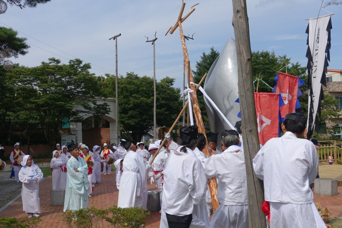 제19회 무주반딧불축제-산의실솟대세우기공연